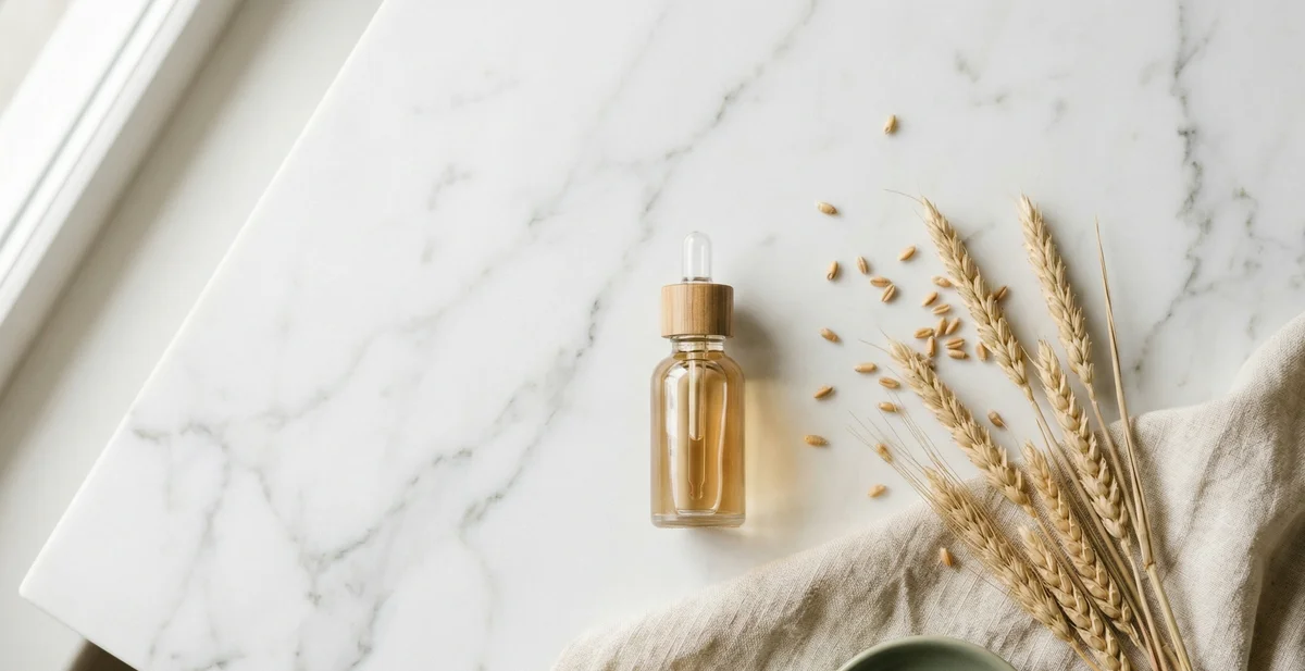 Texture morbida di crema con acido azelaico su sfondo minimalista per skincare routine