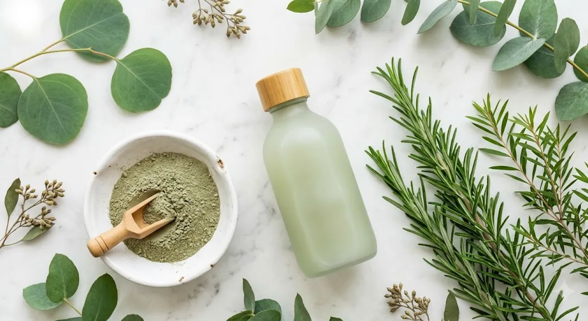 Donna che massaggia delicatamente il cuoio capelluto grasso durante il lavaggio dei capelli con shampoo