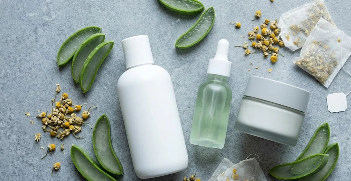 Prodotti lenitivi per dermatite seborroica su sfondo delicato