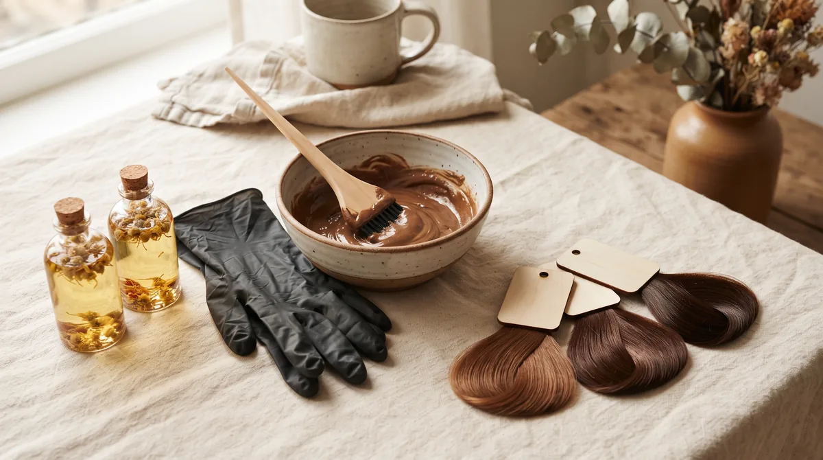 Tinta per capelli in crema con oli floreali e ciocche castane, per le recensioni di Garnier Olia senza ammoniaca