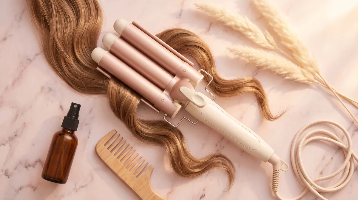 Tre ferri per onde capelli affiancati: triferro a 3 botti, waver a due canne e piastra a onda continua